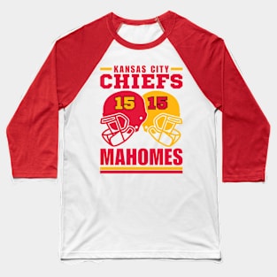 Kansas City Chiefs Mahomes 15 American Football Retro Baseball T-Shirt